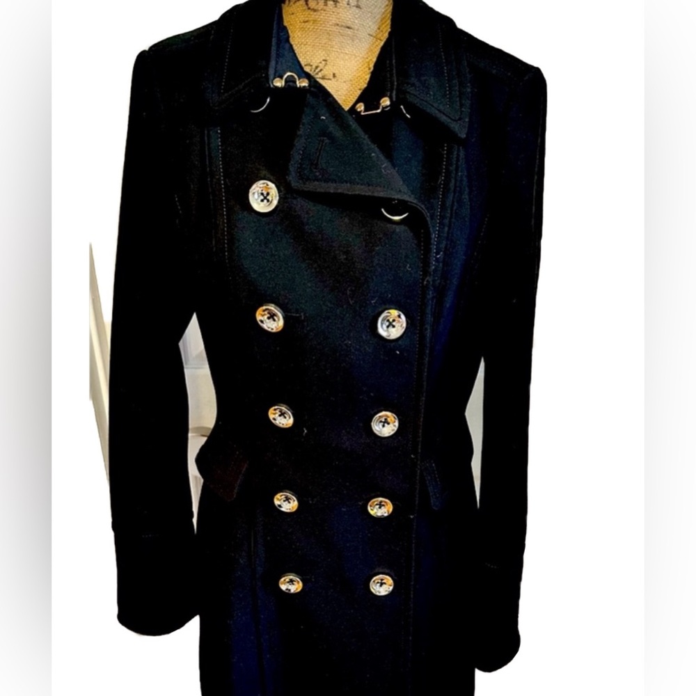 WHBM Military Coat - Black - Size M